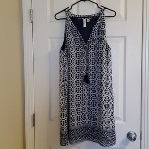 Navy blue geometric dress